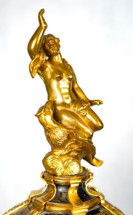 Francia barna boulle kartel óra