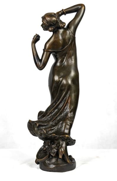 Hans Müller Flamenco táncosnő bronz szobor 19.század