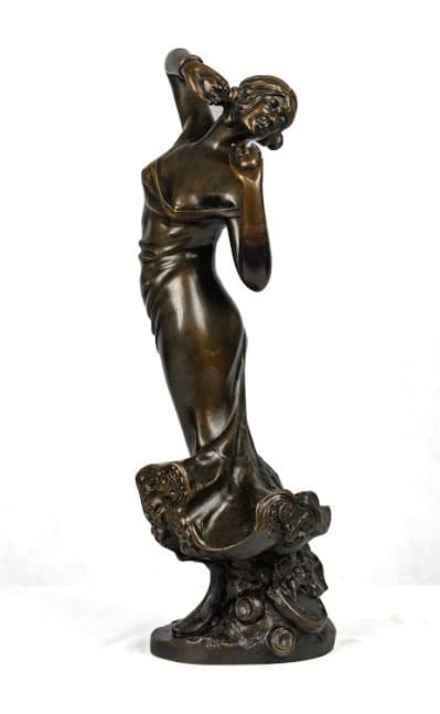 Hans Müller Flamenco táncosnő bronz szobor 19.század