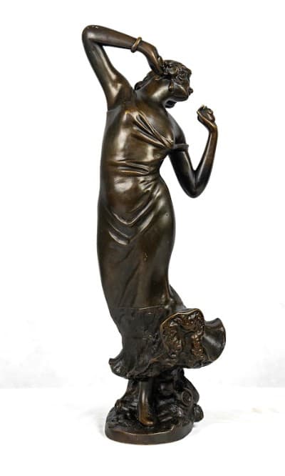 Hans Müller Flamenco táncosnő bronz szobor 19.század
