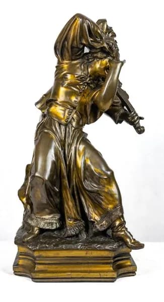 Colored metal sculpture “Play on, Gypsy, Just Because”