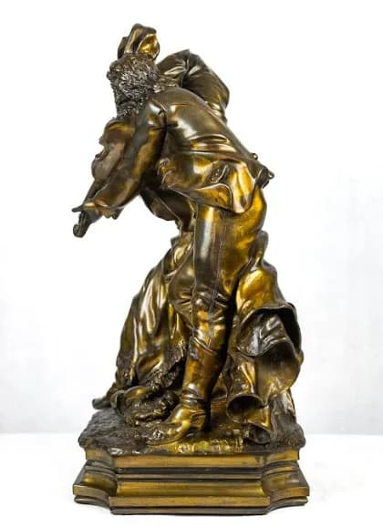 Colored metal sculpture “Play on, Gypsy, Just Because”