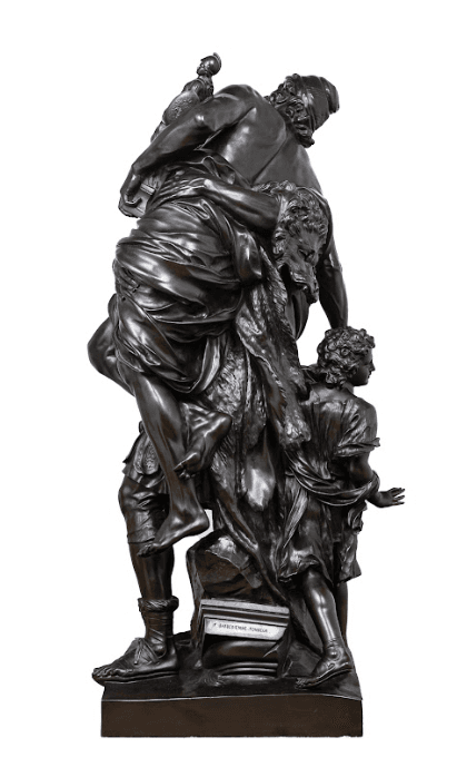 Aeneas, Anchises, Ascanius bronz szobor