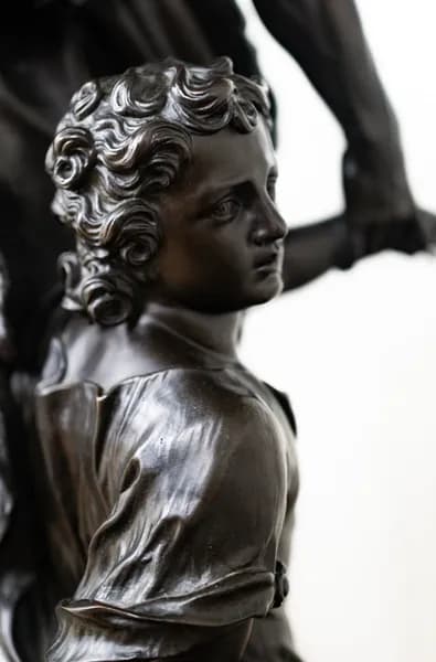 A 19th century patinated bronze figural group of Anchises, Aeneas and Ascanius