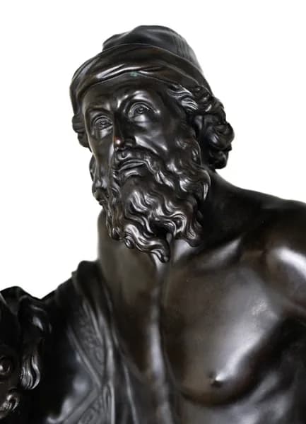 A 19th century patinated bronze figural group of Anchises, Aeneas and Ascanius