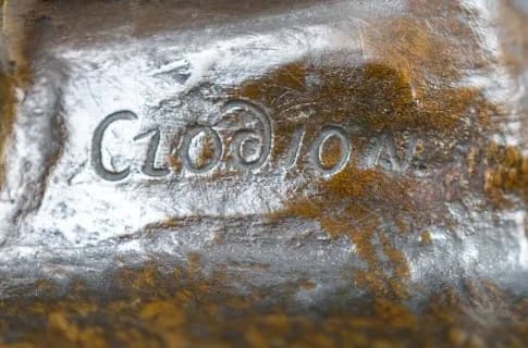Clodion brown patina bronze sculpture 'Bacchanalia'