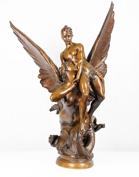 La Siréne bronz szobor 19.század