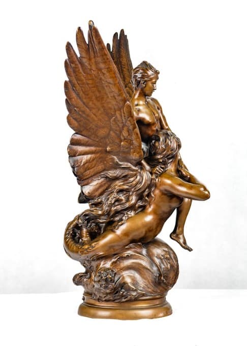 La Siréne bronz szobor 19.század