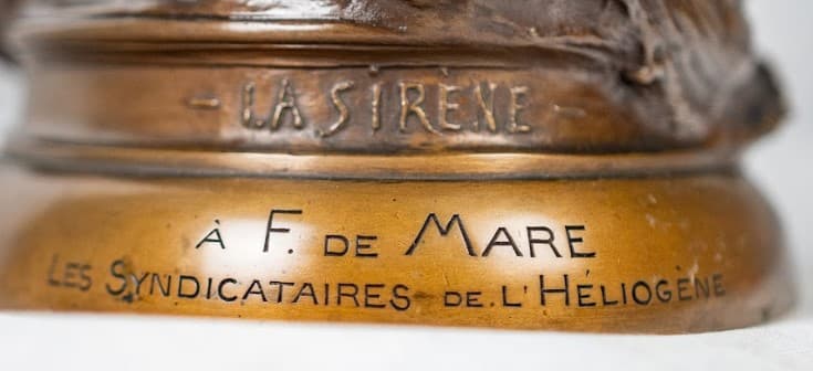 La Siréne bronz szobor 19.század