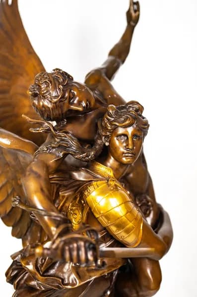 Antonin Mercié Gloria Victis bronze sculpture 107cm 19th century