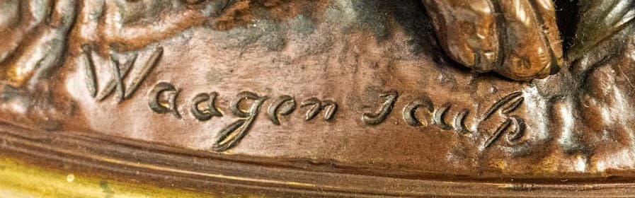 'Kabyle au Retour de la Chasse' bronz szobor