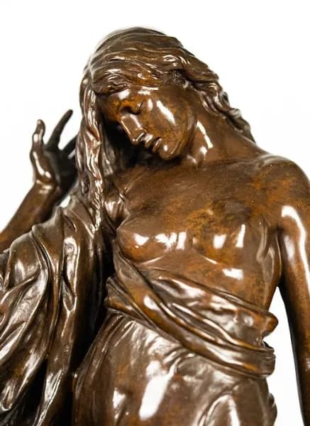 Auguste Paris Orphée et Eurydice bronze sculpture