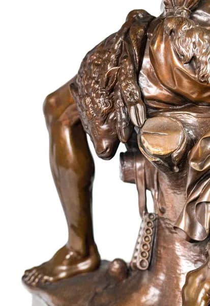Antoine Coysevox Faun playing the flute bronze sculpture