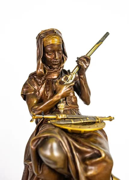 Emile Edmund Peynot Tunisian Merchant bronze sculpture