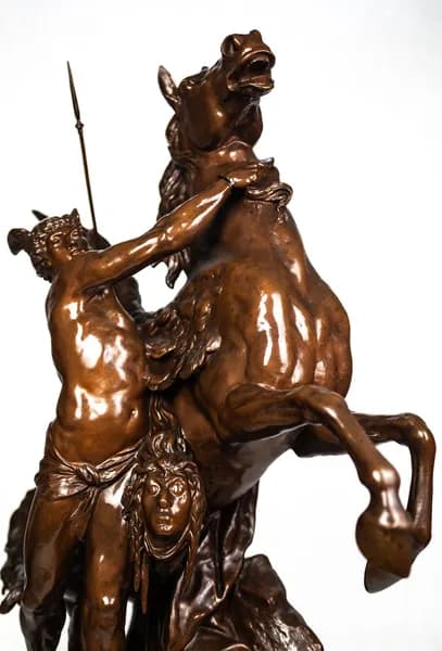 Emile Louis Picault Perseus and Pegasus with the Head of Medusa bronze sculpture 100cm 19th century