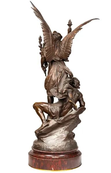 Emile Louis Picault Excelsior bronze sculpture 115cm 19th century
