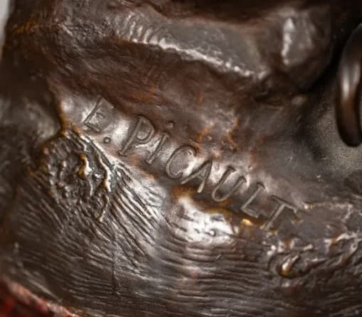 Emile Louis Picault Excelsior bronze sculpture 115cm 19th century