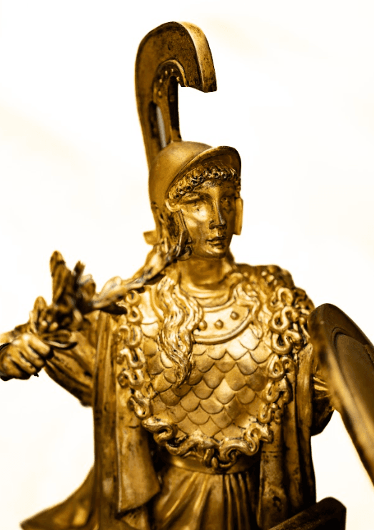 Chariot of Minerva bronz szobor
