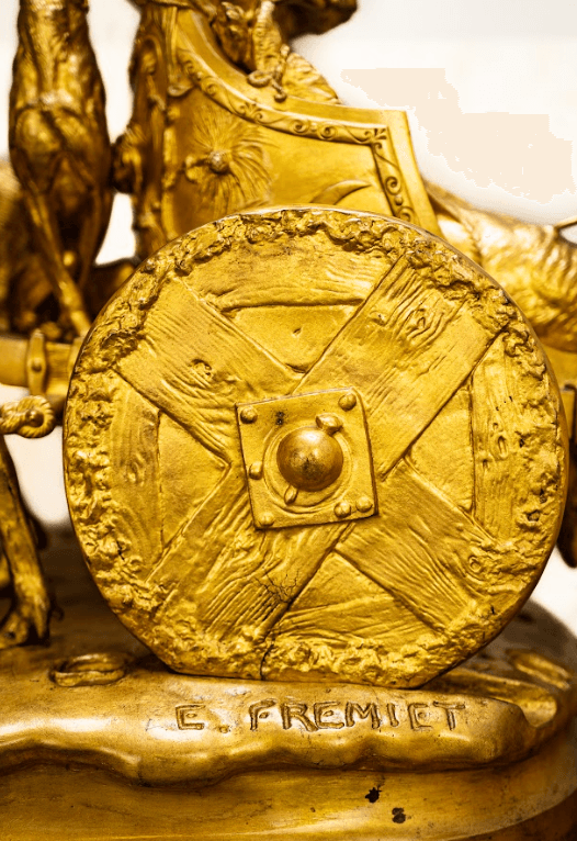 Diana on a Reindeer-drawn Chariot bronz szobor