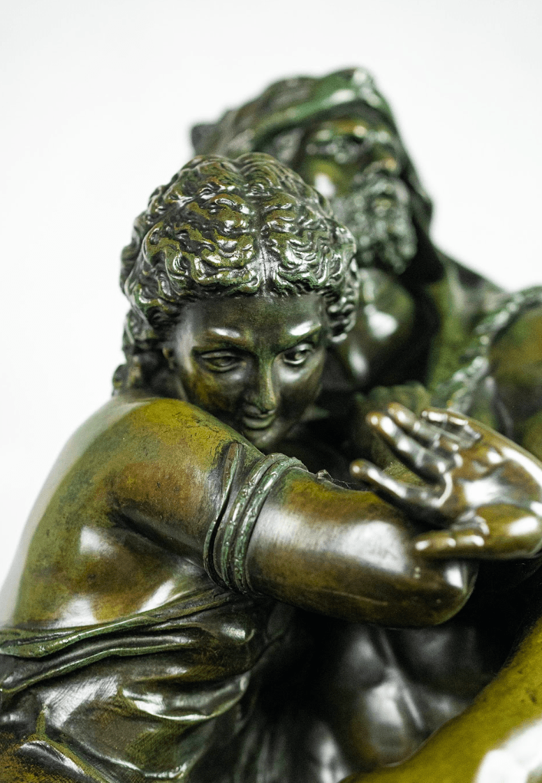 'Hercua et Athena et Cérbéré' bronz szobor