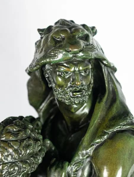 Ernest Rancoulet Hercua et Athena et Cérbéré bronze sculpture