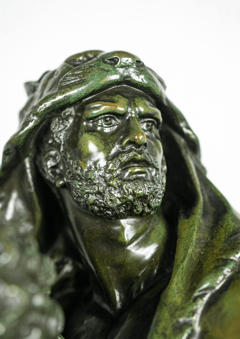 'Hercua et Athena et Cérbéré' bronz szobor