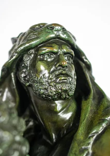Ernest Rancoulet Hercua et Athena et Cérbéré bronze sculpture