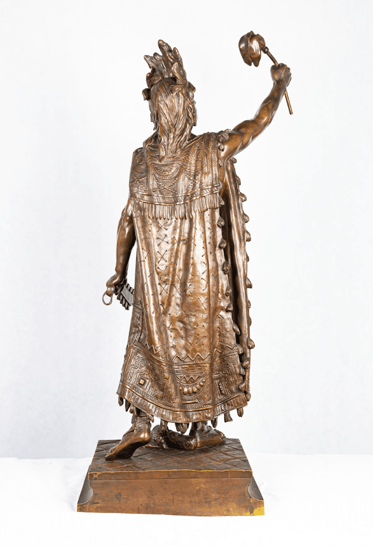 Henri Plé 'Mohikan' bronz szobor