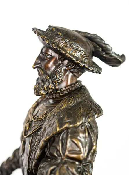 Louis Marie Moris Nobleman on a Horse bronze sculpture