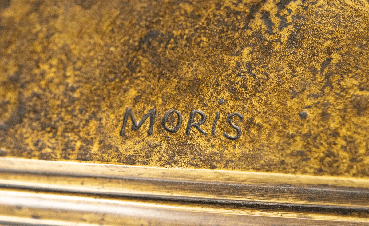 Moris 'Nobleman on a Horse' bronz szobor 19.század