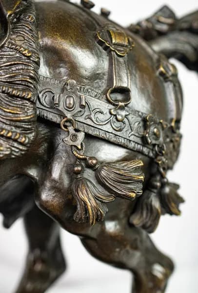Louis Marie Moris Nobleman on a Horse bronze sculpture