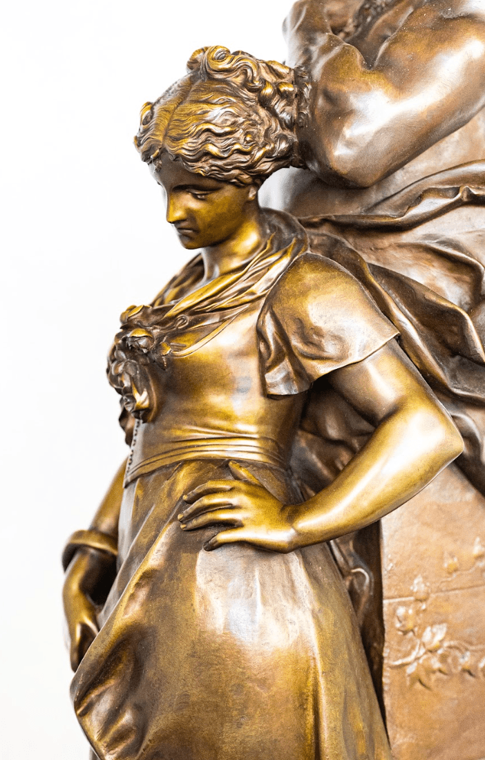 Luca Madrassi 'Pan with Young Maiden ' bronz szobor