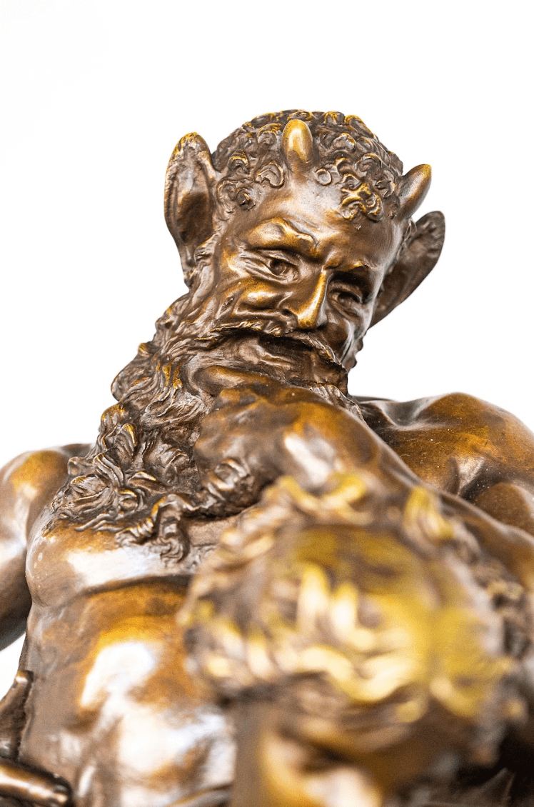 Luca Madrassi 'Pan with Young Maiden ' bronz szobor