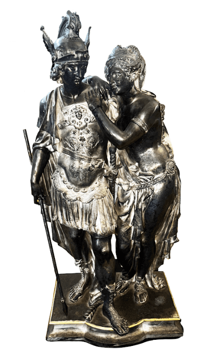 'Aeneas Taking Leave of Dido' bronz szobor