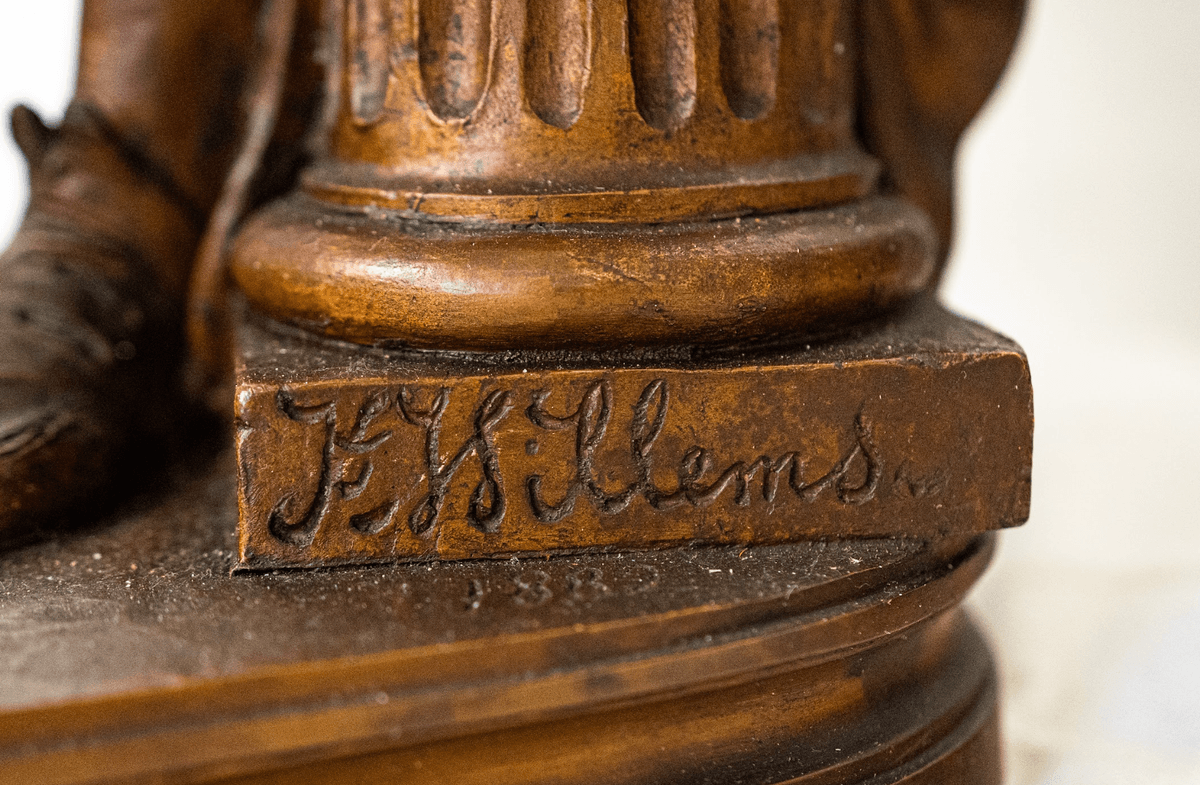 Harlequin a bohóc' bronz szobor