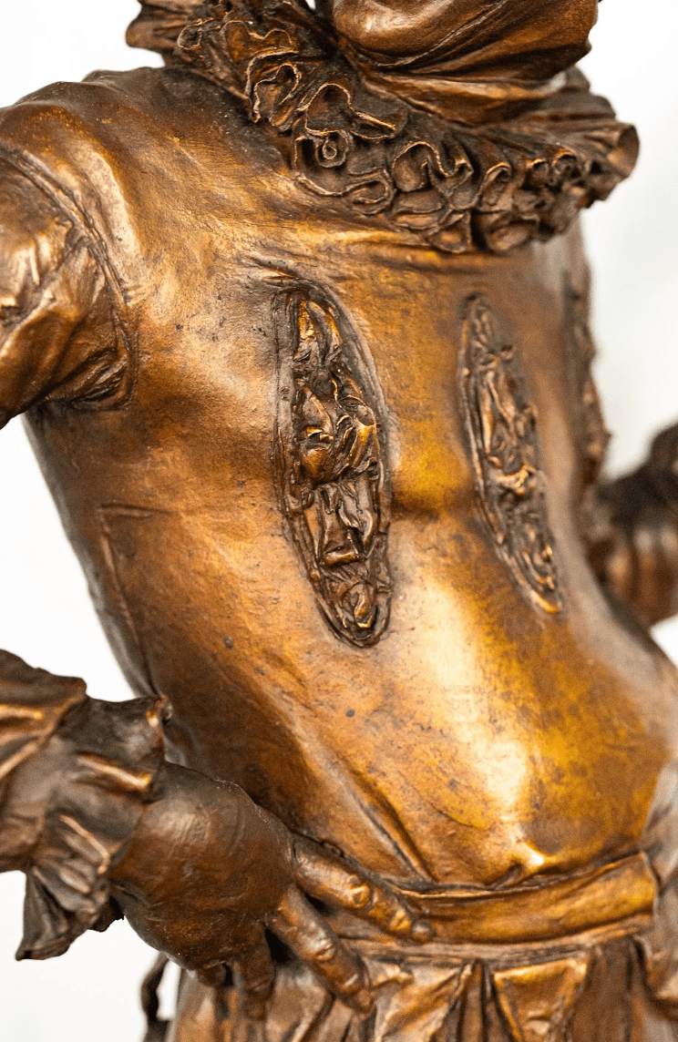 Harlequin a bohóc' bronz szobor