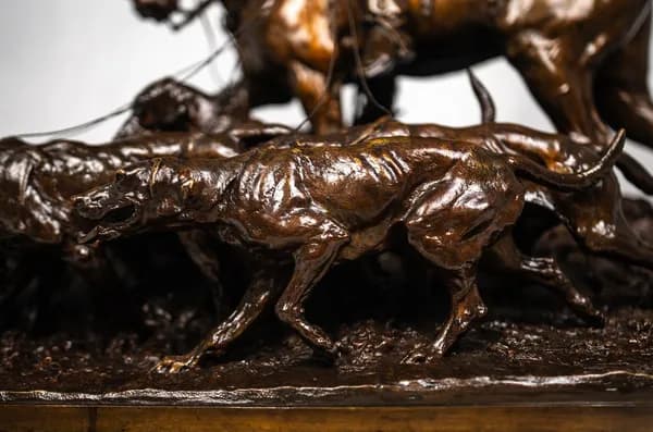 Pierre Jules Mené 'Valet de Chasse Louis XV et sa Harde'