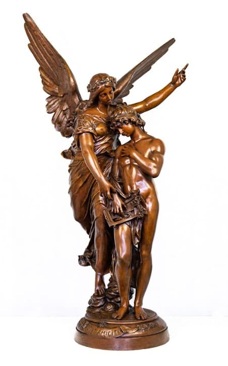 'Manet Amicitia' bronz szobor 19. század