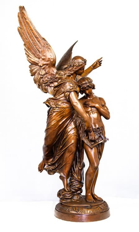 'Manet Amicitia' bronz szobor 19. század