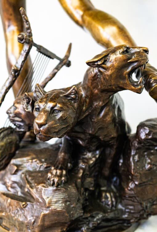 Raoul Verlet 'Orpheus' bronz szobor F.Barbedienne öntőműhely 19.század