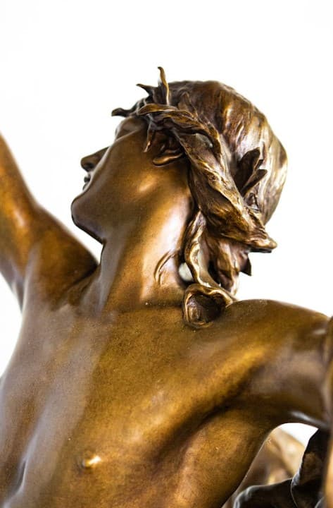 Raoul Verlet 'Orpheus' bronz szobor F.Barbedienne öntőműhely 19.század
