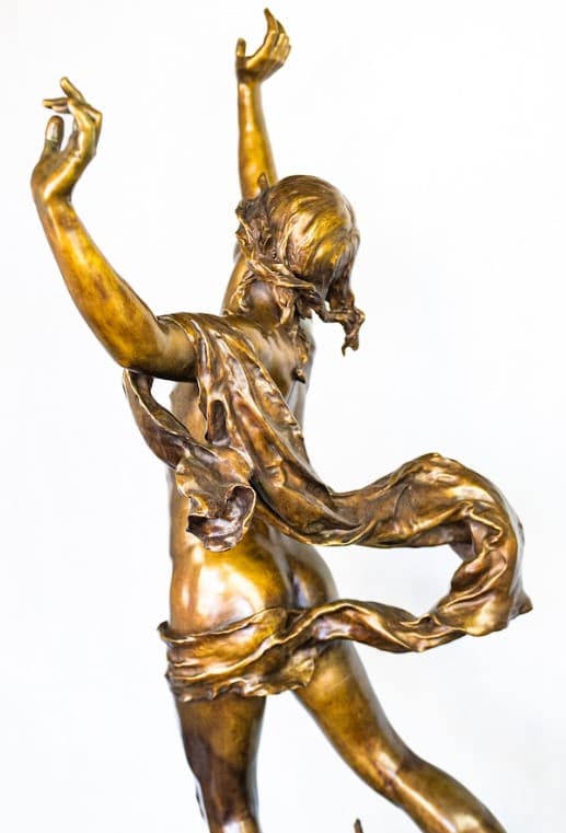 Raoul Verlet 'Orpheus' bronz szobor F.Barbedienne öntőműhely 19.század