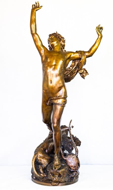 Raoul Verlet 'Orpheus' bronz szobor F.Barbedienne öntőműhely 19.század