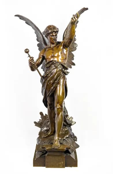 Bronze sculpture “Sur le Champ du Labeur” by Émile Picault