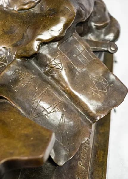 Bronze sculpture “Sur le Champ du Labeur” by Émile Picault