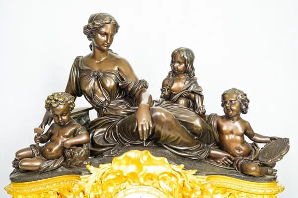 Fire-gilt mantel clock by Raingo Frères