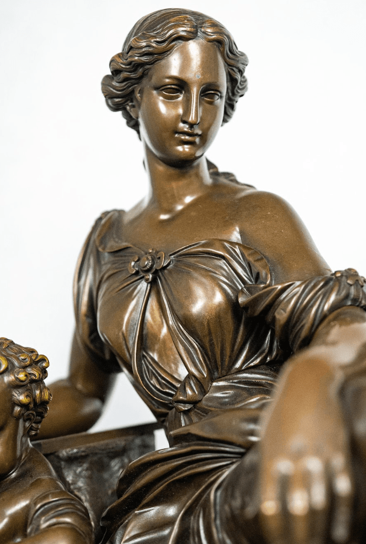 Raingo Fréres Tűzi aranyozott kandalló óra