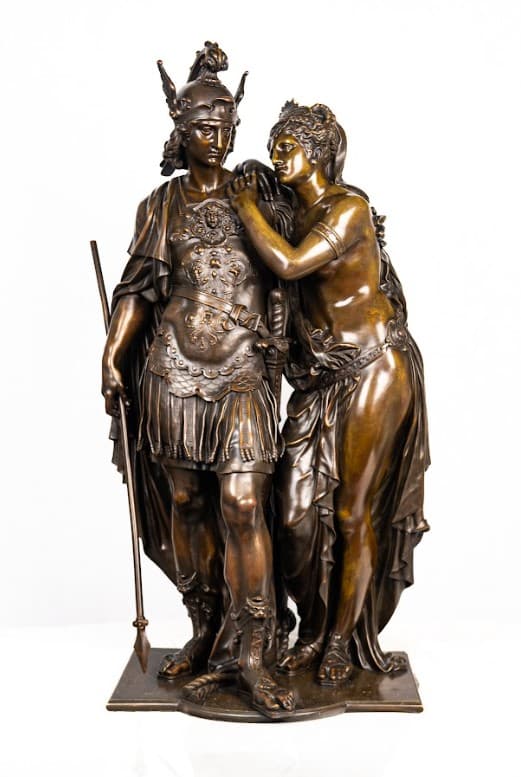 'Aeneas Taking Leave from Dido' bronz szobor