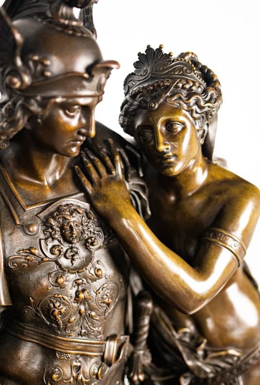 'Aeneas Taking Leave from Dido' bronz szobor