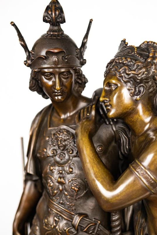 'Aeneas Taking Leave from Dido' bronz szobor